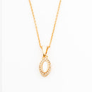 ChicCharm Jewellery Brass Gold Plated Austrian Stone Pendant Set