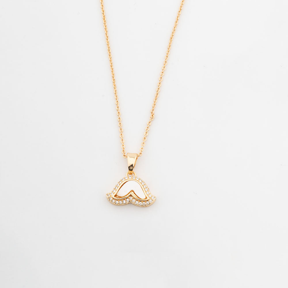 ChicCharm Jewellery Brass Gold Plated Austrian Stone Pendant Set