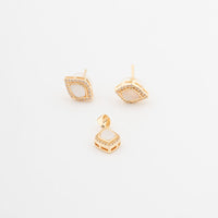 ChicCharm Jewellery Brass Gold Plated Austrian Stone Pendant Set