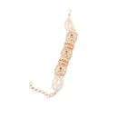 ChicCharm Jewellery Brass Gold Plated Uncut Polki Kundan Stone Pearls Bracelet
