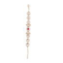 ChicCharm Jewellery Brass Gold Plated Uncut Polki Kundan Mother Pearl American Diamond Bracelet