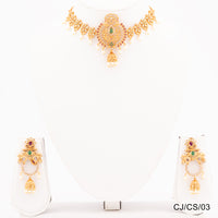 Chiccharm Jewellery Brass and Copper Rajwadi Choker Set
