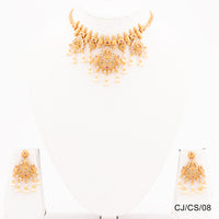 Chiccharm Jewellery Brass and Copper Rajwadi Choker Set