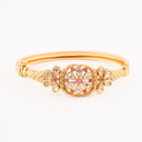 Chiccharm Jewellery Brass Gold Plated Uncut Polki Kundan American Stone Bracelet