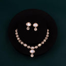 ChicCharm Jewellery Brass And Copper Gold Plated Polki Kundan Necklace Set