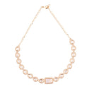 ChicCharm Jewellery Brass And Copper Gold Plated Polki Kundan Necklace Set