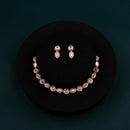 ChicCharm Jewellery Brass And Copper Gold Plated Polki Kundan Necklace Set