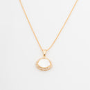 ChicCharm Jewellery Brass Gold Plated Mother Pearl Pendant Set