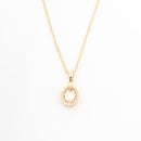 ChicCharm Jewellery Brass Gold Plated Mother Pearl Pendant Set