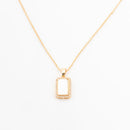 ChicCharm Jewellery Brass Gold Plated Mother Pearl Pendant Set