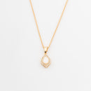 ChicCharm Jewellery Brass Gold Plated Mother Pearl Pendant Set