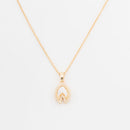 ChicCharm Jewellery Brass Gold Plated Mother Pearl Pendant Set