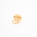 ChicCharm Jewellery Brass Gold Plated Pearls And Meenakari Rings