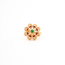 ChicCharm Jewellery Brass Gold Plated Synthetic Stone And Meenakari Rings
