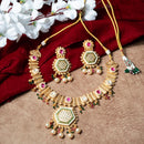 ChicCharm Jewellery Brass And Copper Gold Plated Rajwadi Necklace Set