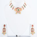 ChicCharm Jewellery Brass And Copper Gold Plated Rajwadi Necklace Set