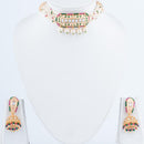 ChicCharm Jewellery Brass And Copper Gold Plated Rajwadi Meenakari Necklace Set