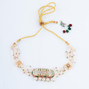 ChicCharm Jewellery Brass And Copper Gold Plated Rajwadi Meenakari Necklace Set
