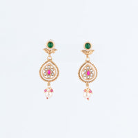 ChicCharm Jewellery Brass And Copper Gold Plated Rajwadi Necklace Set