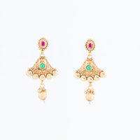 ChicCharm Jewellery Brass And Copper Gold Plated Rajwadi Necklace Set
