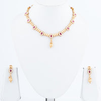 ChicCharm Jewellery Brass And Copper Gold Plated Rajwadi Necklace Set