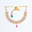 ChicCharm Jewellery Brass And Copper Gold Plated Rajwadi Necklace Set