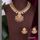 Chiccharm Jewellery Brass and Copper Rajwadi Temple Hasli Necklace Set