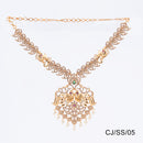 Chiccharm Jewellery Brass and Copper Rajwadi Temple Hasli Necklace Set