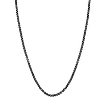 Mahi Black Silver Exclusive Box Chain for Men and Boys (CN1100234B)