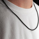 Mahi Black Silver Exclusive Box Chain for Men and Boys (CN1100234B)
