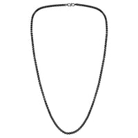 Mahi Black Silver Exclusive Box Chain for Men and Boys (CN1100234B)