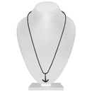Mahi Combo of Black Gun Metal Plated Unisex Ship Anchor Necklace Pendant with Box Chain (CO1105629B)