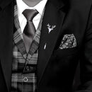 Mahi Combo of Deer-Face Shaped Wedding Brooch/Lapel Pin for Men (CO1105661R)