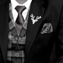 Mahi Combo of Deer-Face Shaped Wedding Brooch/Lapel Pin for Men (CO1105668M)