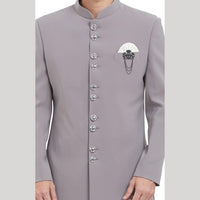 Mahi Combo of 2 Black Layered Chain Indo Western Shervani Blazer Brooch for Men (CO1105671B)