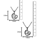 Mahi Combo of Sis and Dad Heart Pendant with Crystal (CO1105746B)
