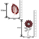 Mahi Combo of Leaf and Sunflower Shape Crystal Studed Wedding Brooch / Lapel Pin for Women (CO1105748M)