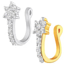 Mahi Combo of Simple and Elegant Non Piercing Nose Ring with Cubic Zirconia Stones for Women (CO1105757M)