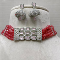 Exotica Collection  American Diamond Choker Necklace Set