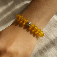 Urthn Citrine With Buddha Beads Bracelet