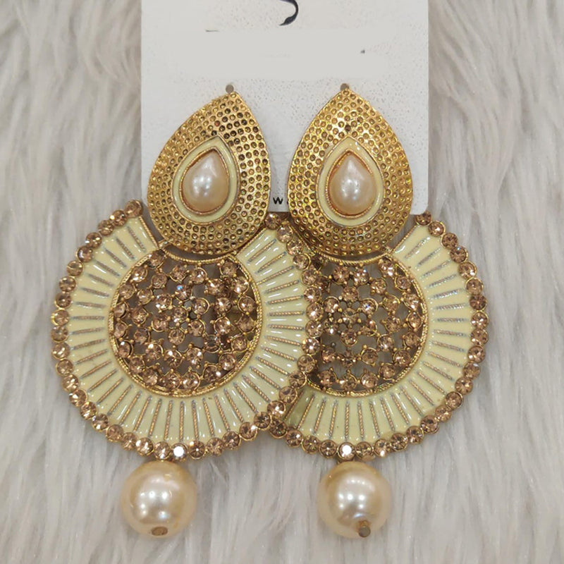 Dhwani Gold Plated Austrian Stone Dangler Earrings