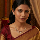 Etnico Fashion Gold Plated Kundan Black Beads Mangalsutra Necklace for Women