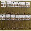 Dhwani Indo-Ethnic Crystal Stone And Pearl Kashmiri Ghungroo Dangler Earrings  (Pack of 12)