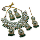 Knigght angel  Gold Plated Kundan Crystal Stone And Beads Necklace Set