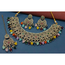 Knigght angel  Gold Plated Crystal Stone Pearl And Beads Necklace Set