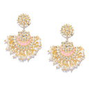 Rasmm Creations Gold Plated Pearl And Kundan Dangler Earrings