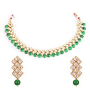 Rasmm Creations Gold Plated Kundan And Beads Necklace Set