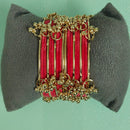 Shree Asha Bangles Gold Plated Velvet Kashmiri Bangles Set