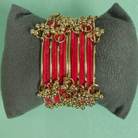 Shree Asha Bangles Gold Plated Velvet Kashmiri Bangles Set