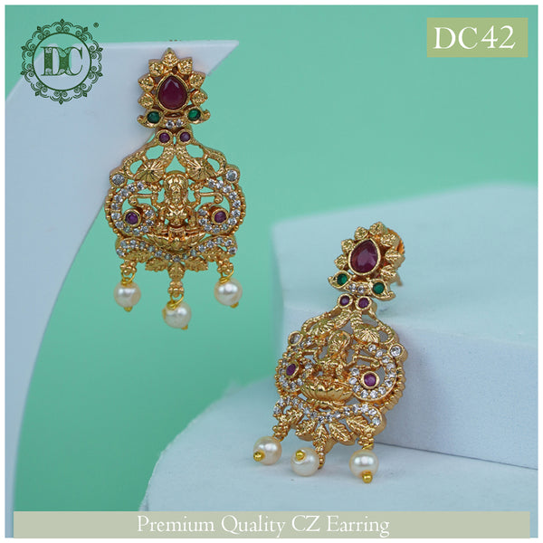 Diksha Collection Gold Plated Dangler Earrings